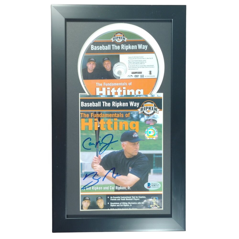 Cal Ripken Jr Signed Baseball Instructional Framed DVD Beckett BAS Autographed